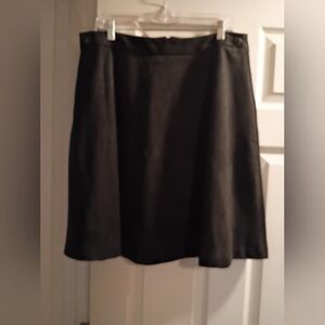NWT Karl Lagerfeld Faux Suede Black Skirt